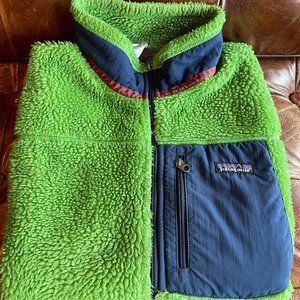 Patagonia Men’s Classic Retro-x Fleece Vest Bright Green Size XL Vintage 2011